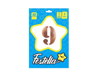 GLOBO PALO DE ROSA 32" #9 (PQTX25)