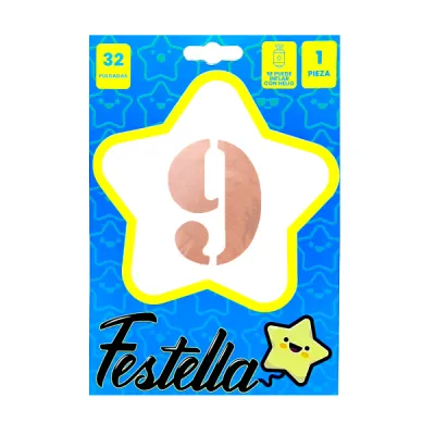 GLOBO PALO DE ROSA 32" #9 (PQTX25)