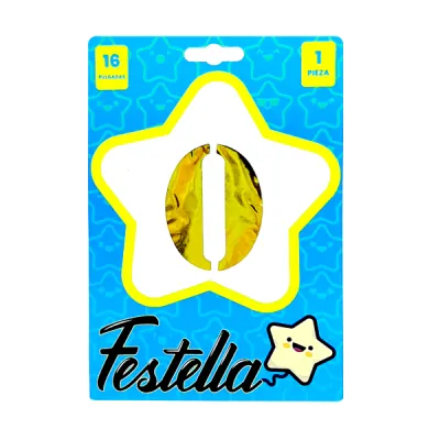 GLOBO DORADO 16" #0 (PQTX25)