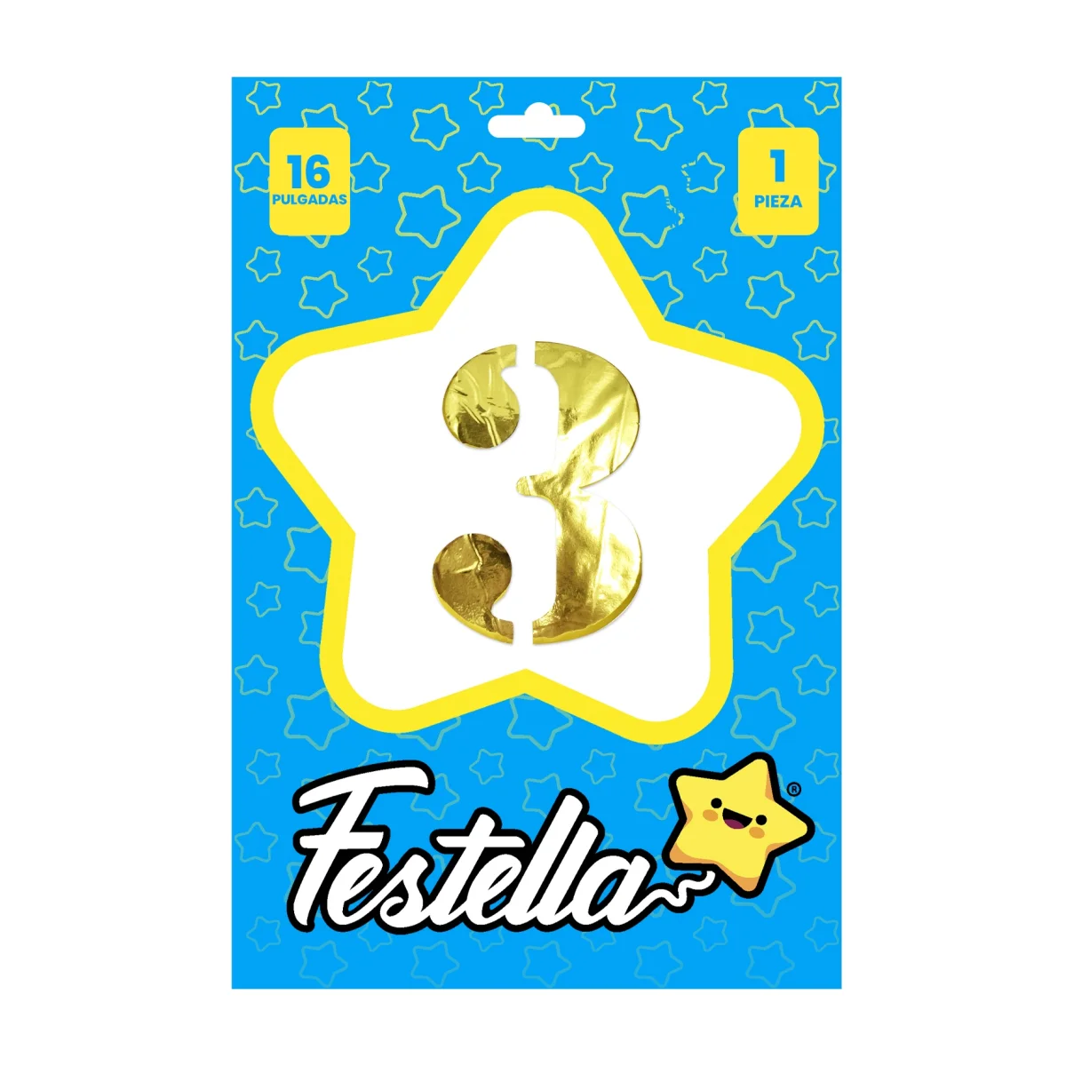 GLOBO DORADO 16" #3 (PQTX25)