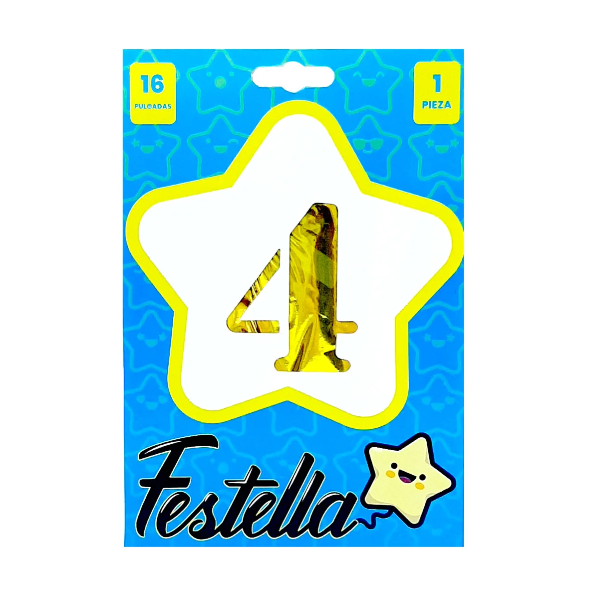 GLOBO DORADO 16" #4 (PQTX25)