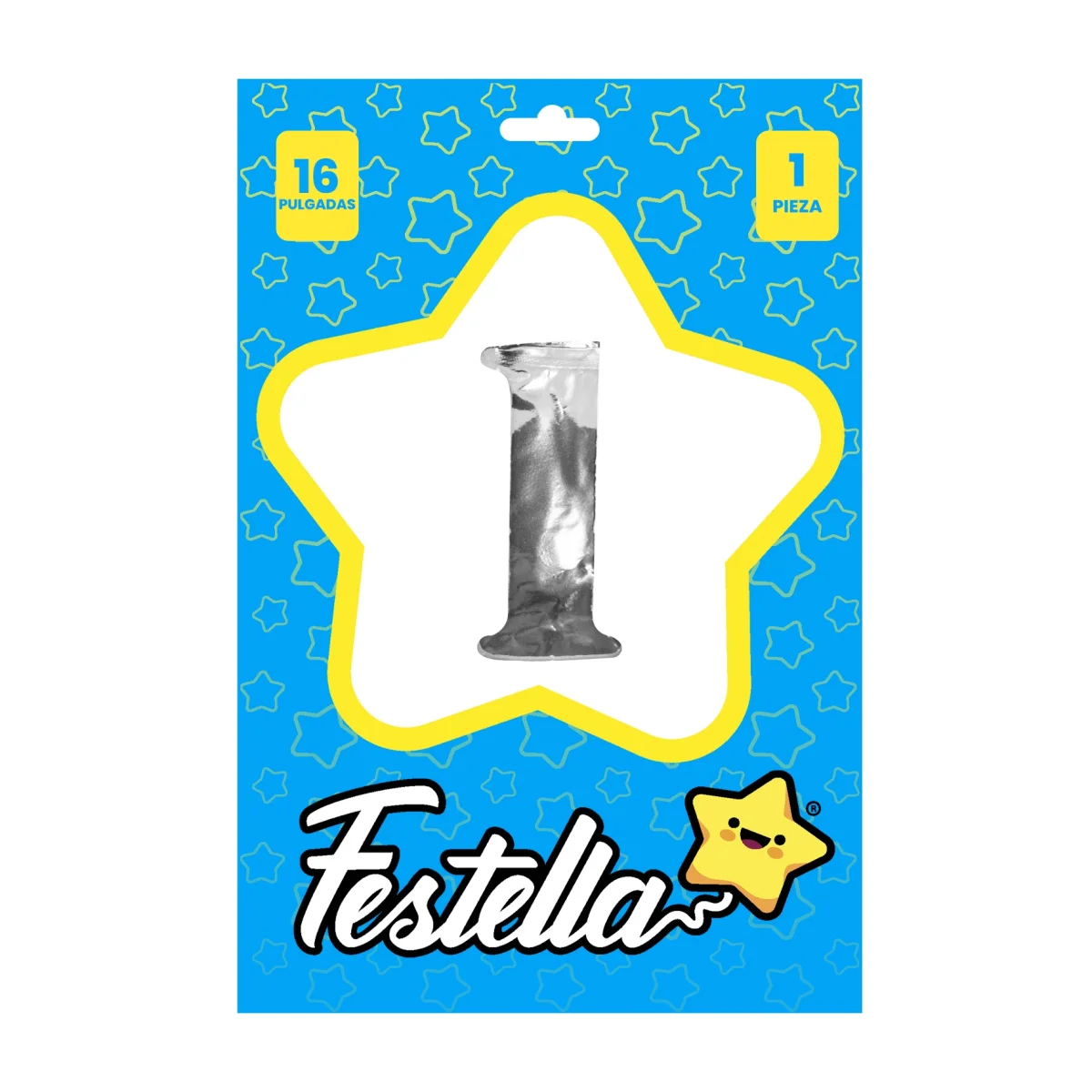 GLOBO PLATEADO 16" #1 (PQTX25)