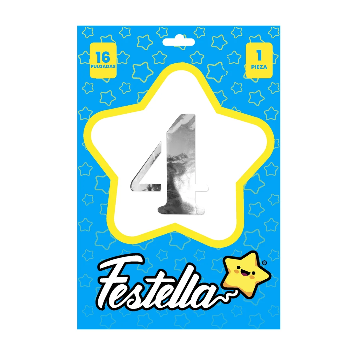 GLOBO PLATEADO 16" #4 (PQTX25)