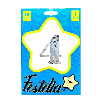 GLOBO PLATEADO 16" #4 (PQTX25)