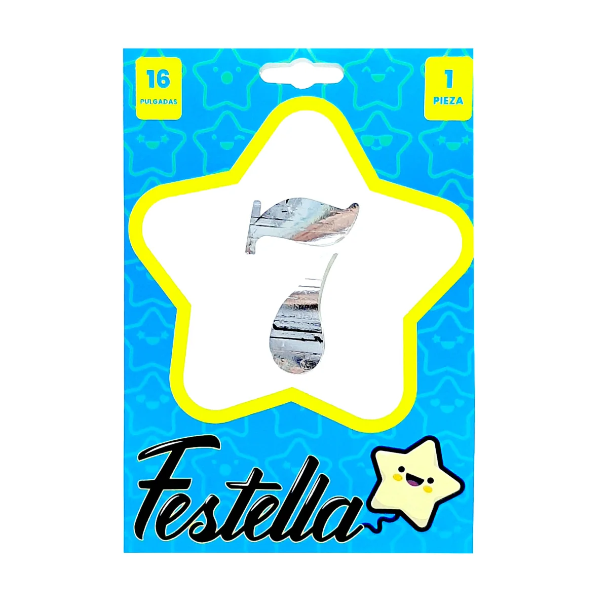 GLOBO PLATEADO 16" #7 (PQTX25)