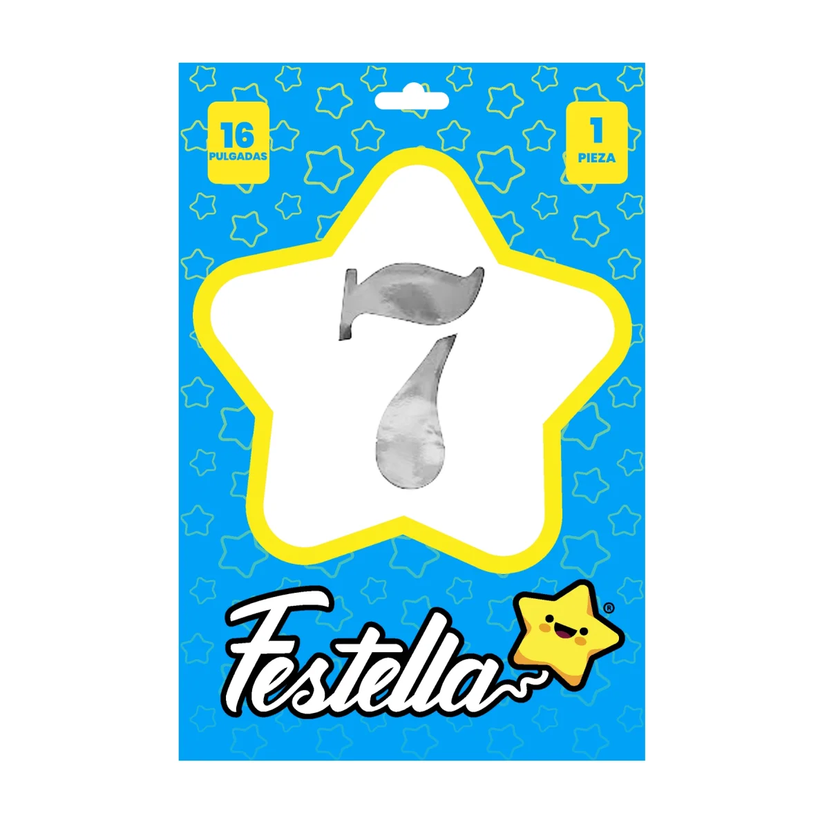 GLOBO PLATEADO 16" #7 (PQTX25)