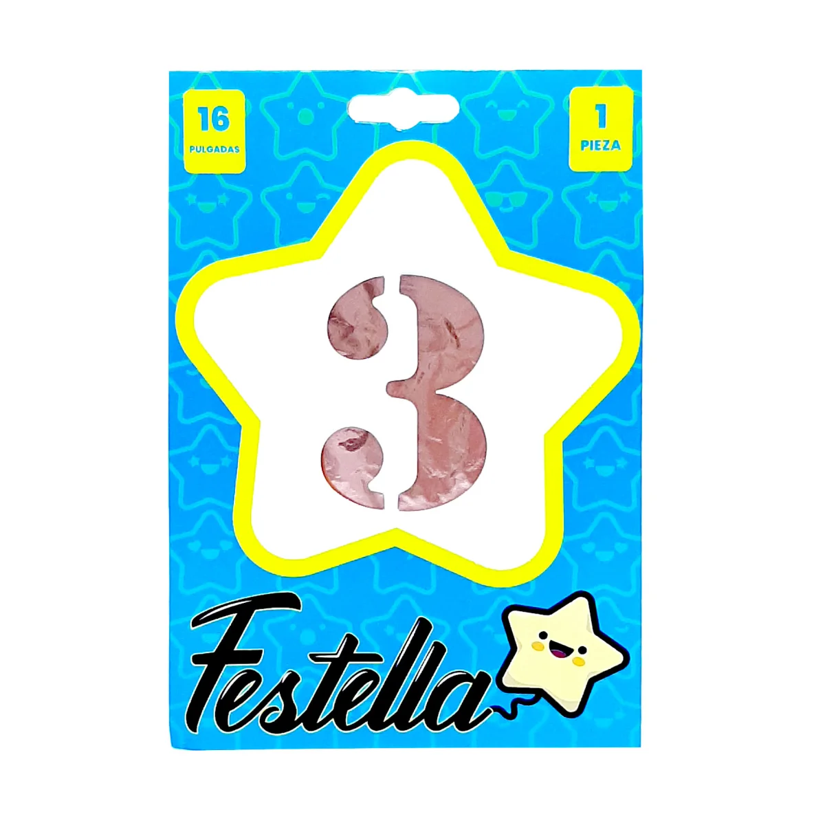 GLOBO PALO ROSA 16" #3 (PQTX25)