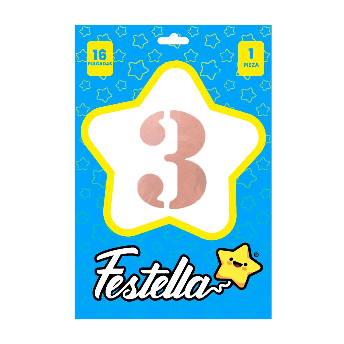 GLOBO PALO ROSA 16" #3 (PQTX25)