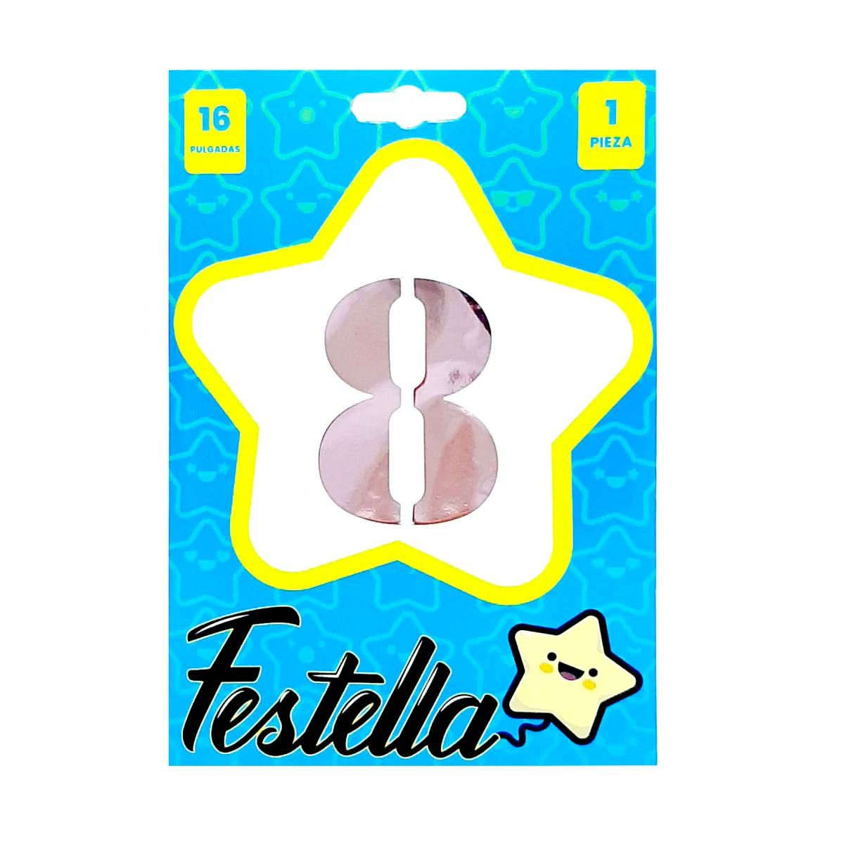 GLOBO PALO ROSA 16" #8 (PQTX25)