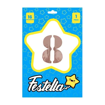 GLOBO PALO ROSA 16" #8 (PQTX25)