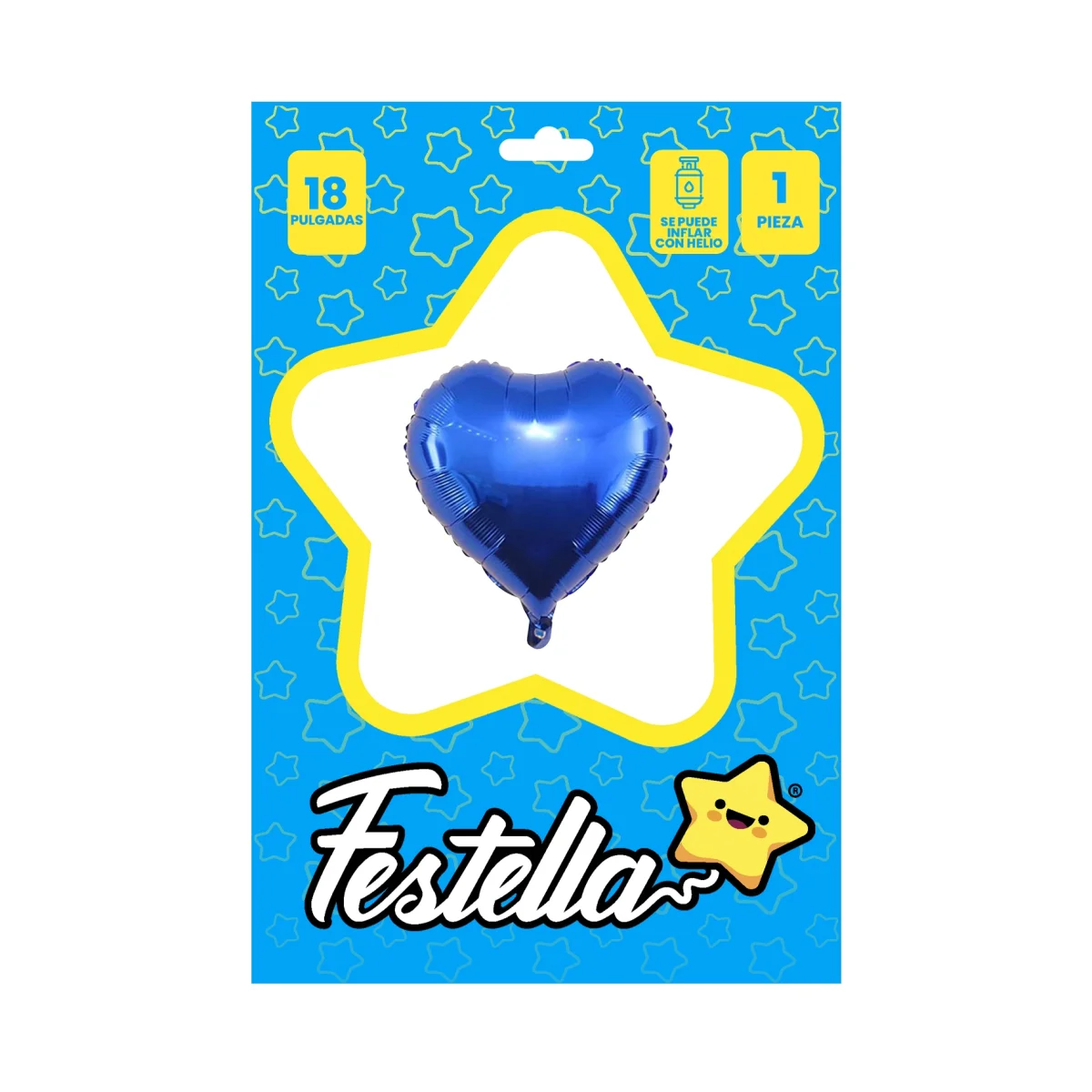 GLOBO CORAZON AZUL 18"