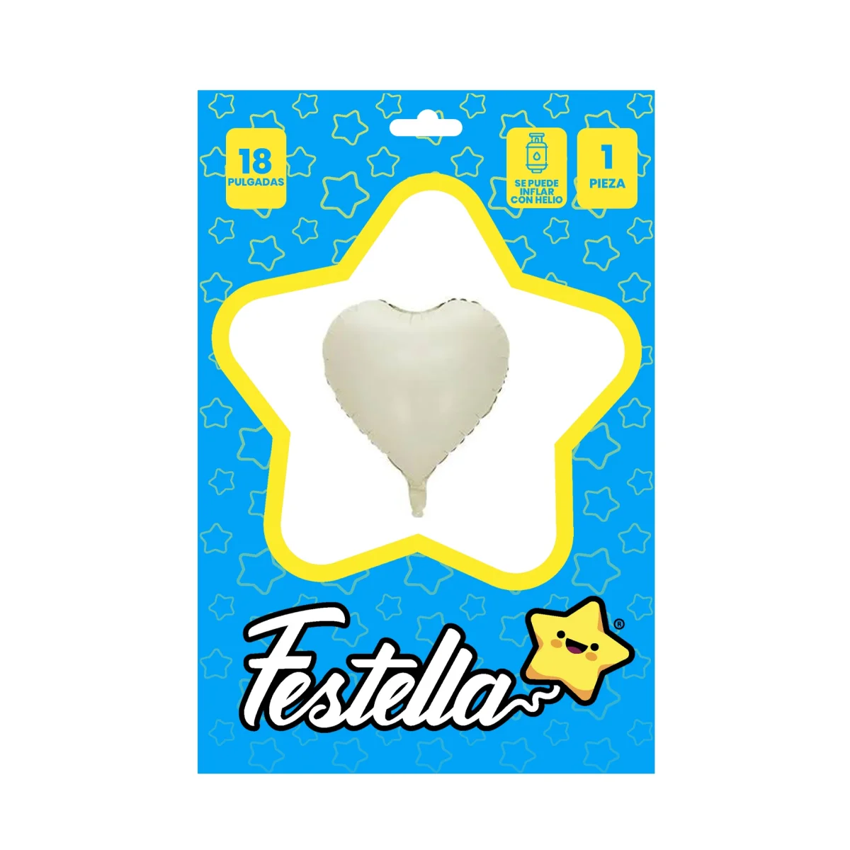 GLOBO CORAZON CREMA18"(PQTX25)