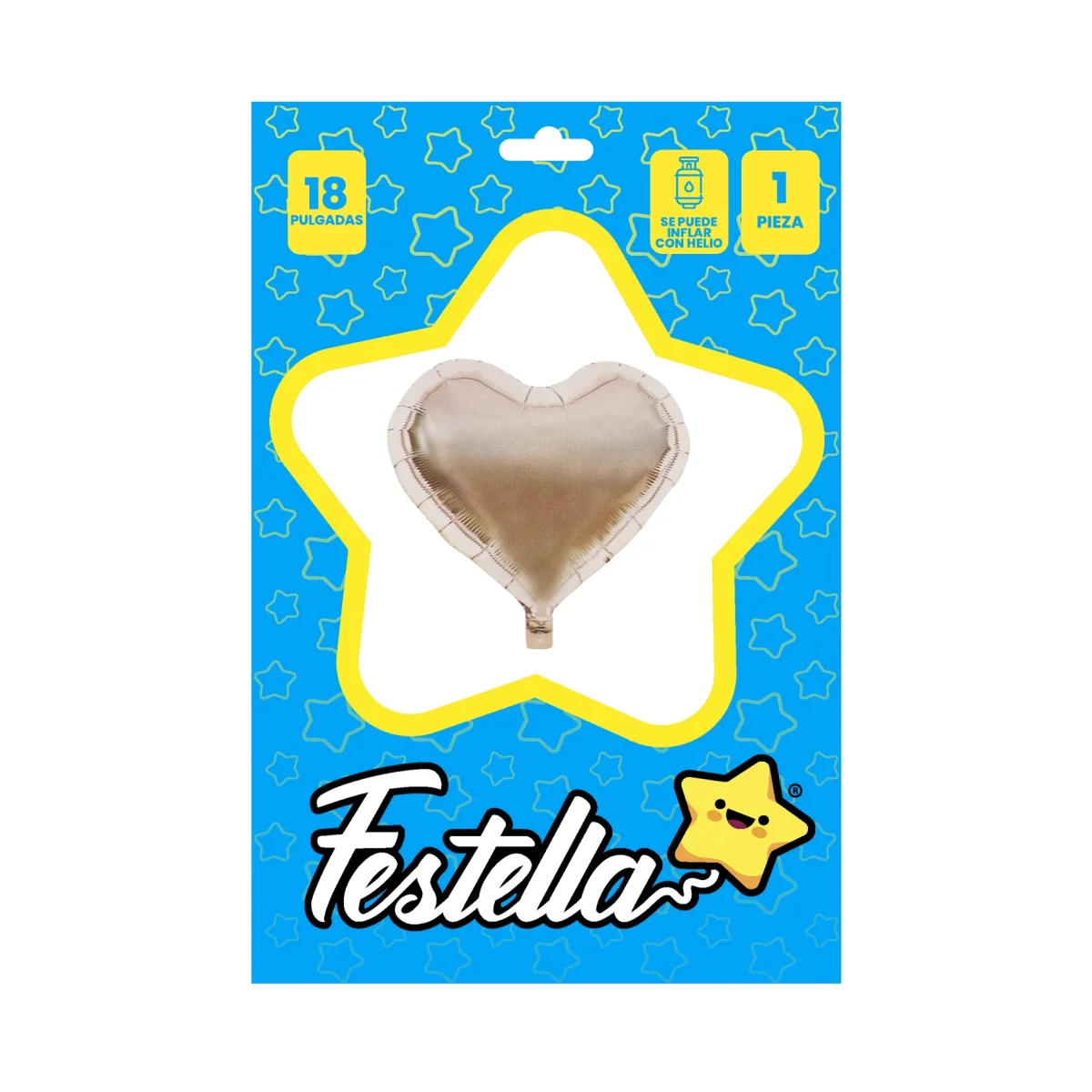 GLOBO CORAZON PALO ROSA 18"(PQTX25):