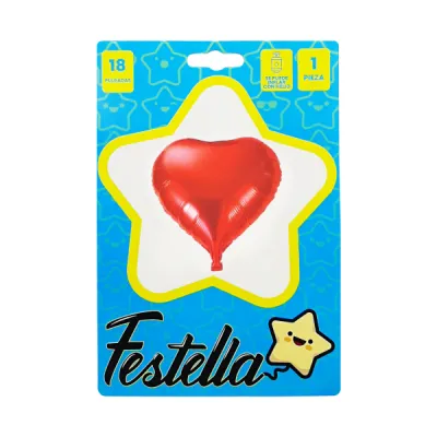 GLOBO CORAZON ROJO 18" (PQTX25),