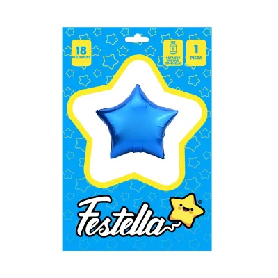 GLOBO ESTRELLA AZUL 18" (PQTX25)