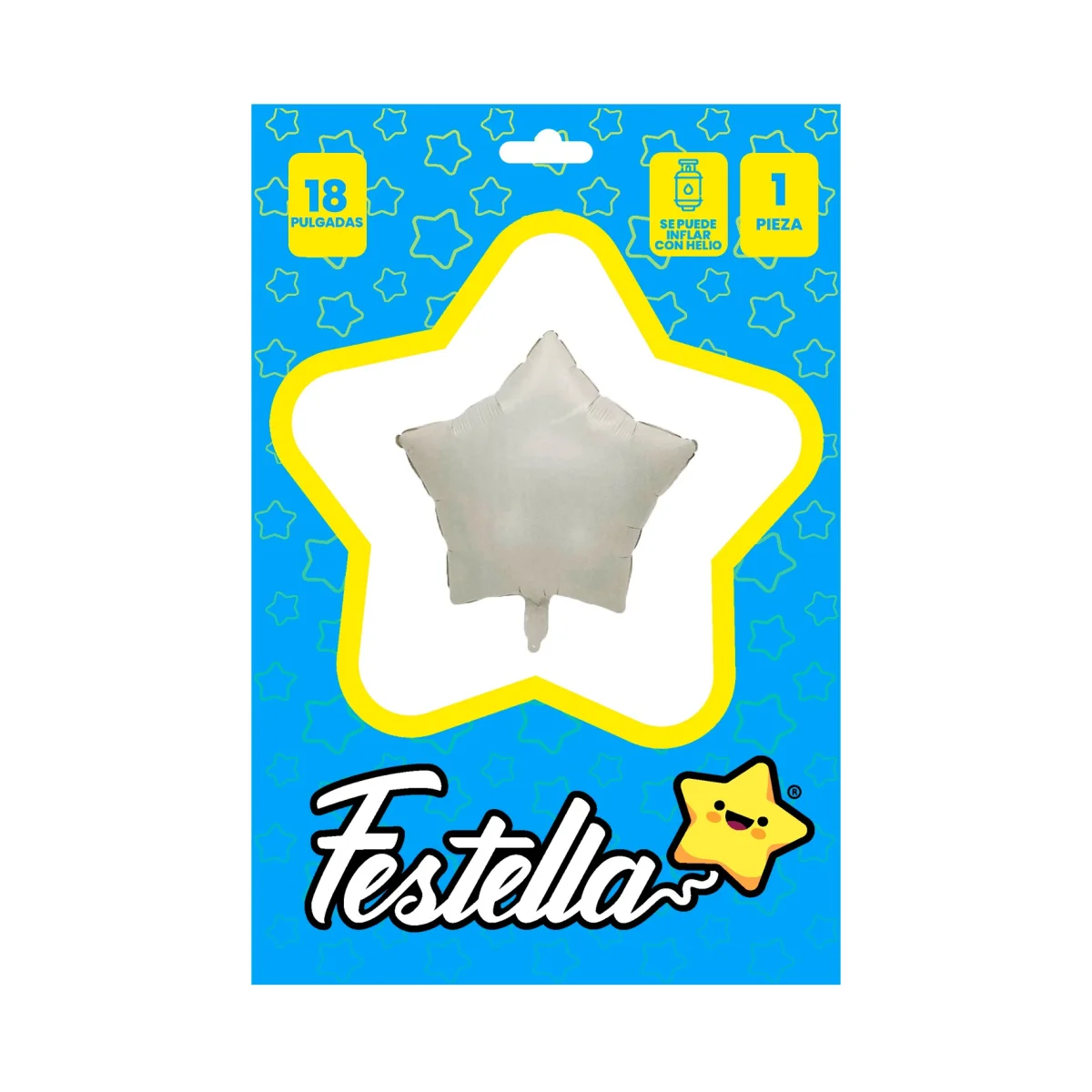 GLOBO ESTRELLA CREMA CARTON 18" (PQTX25)