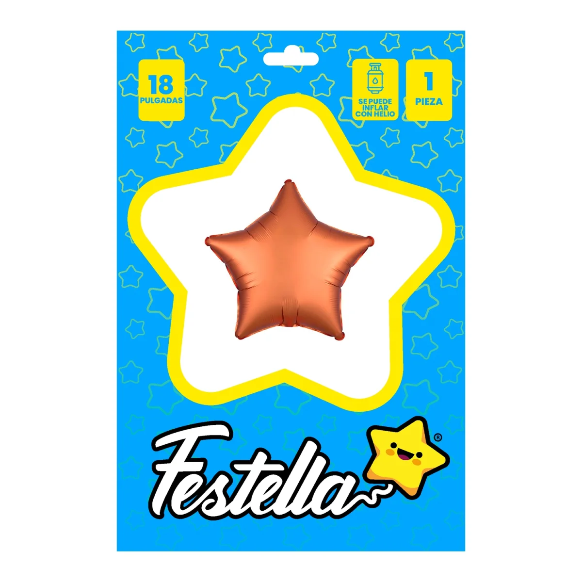 GLOBO ESTRELLA TERRACOTA CARTON 18" (PQTX25)