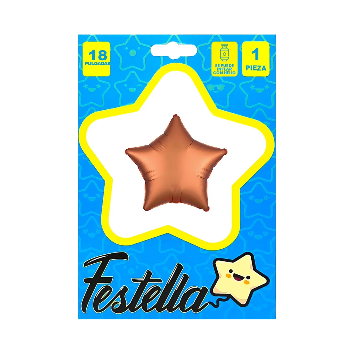 GLOBO ESTRELLA TERRACOTA CARTON 18" (PQTX25)