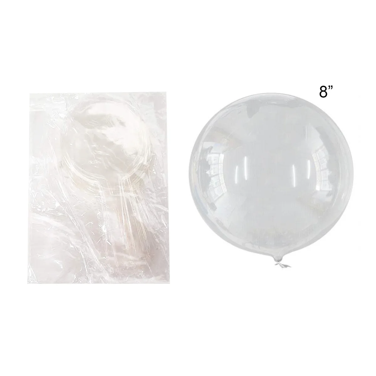 GLOBO BURBUJA REDONDO 8" (PQTX50)