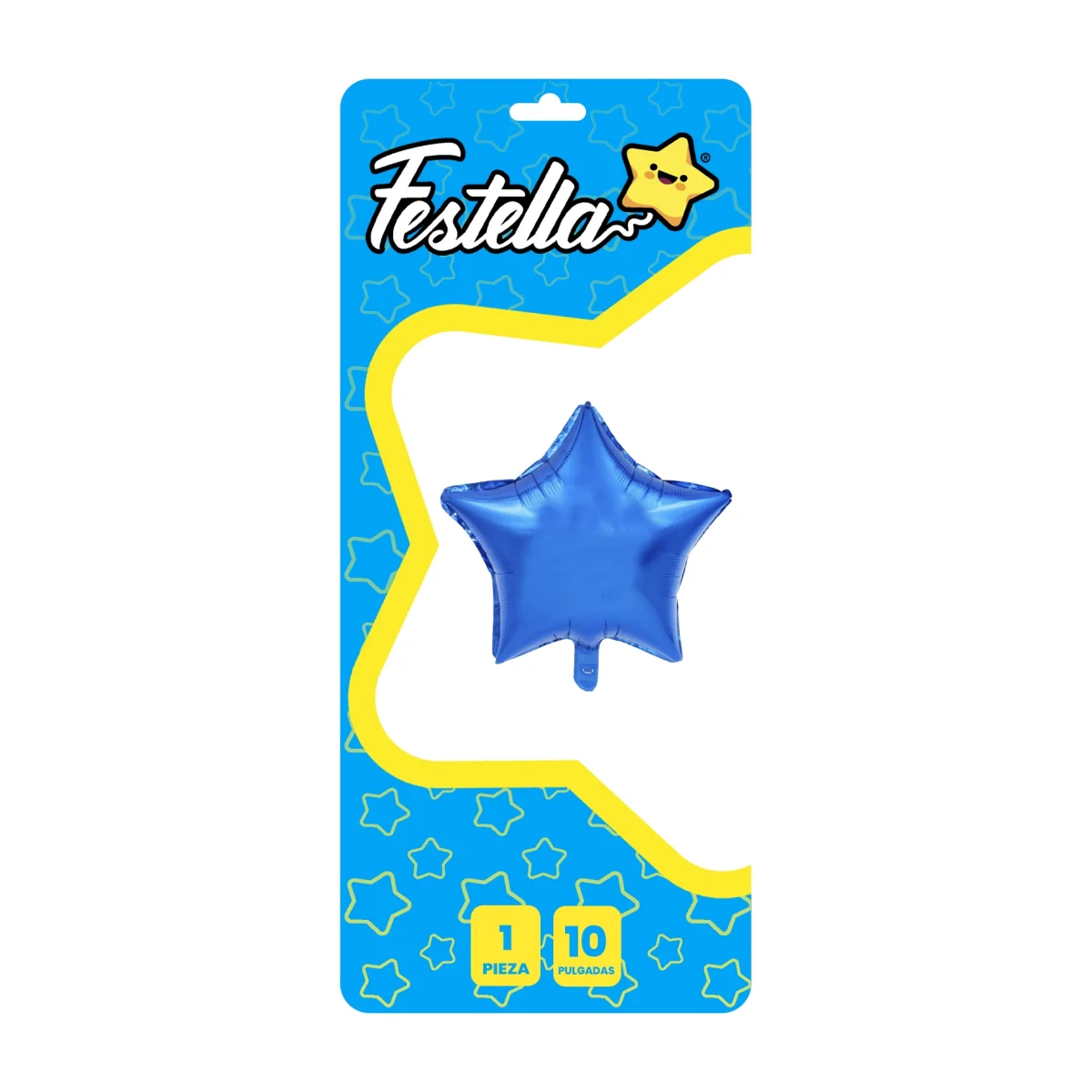 GLOBO ESTRELLA AZUL 10" CARTON (PQTX25)