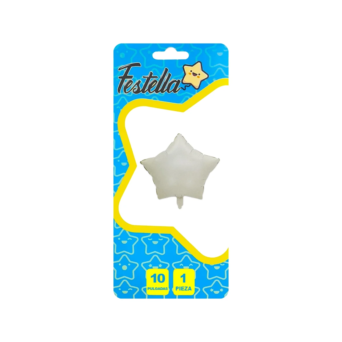 GLOBO ESTRELLA CREMA 10" CARTON(PQTX25)