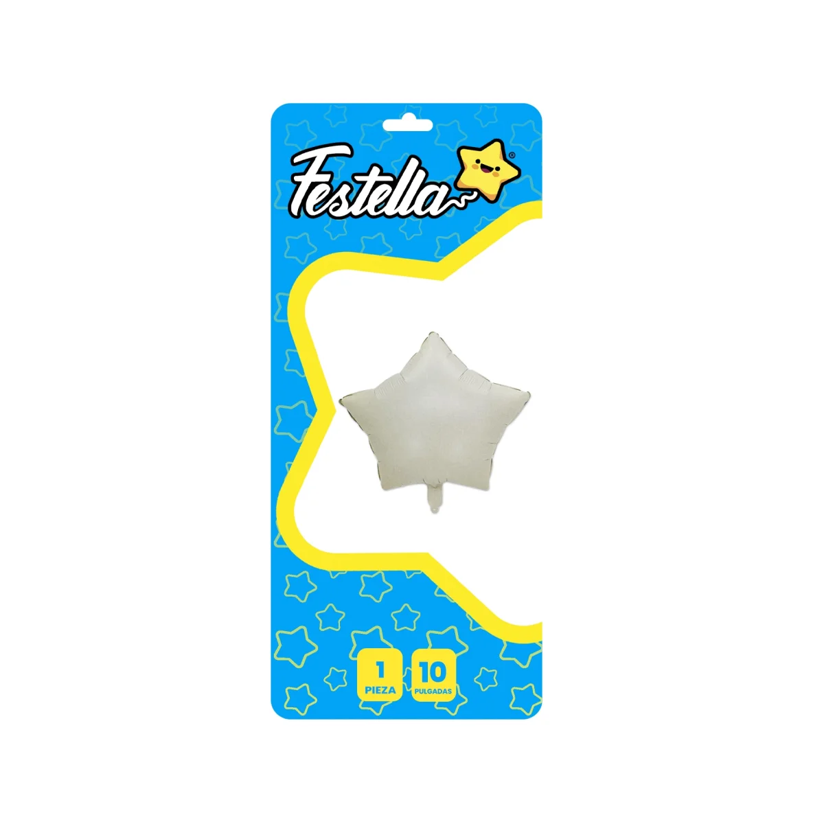 GLOBO ESTRELLA CREMA 10" CARTON(PQTX25)