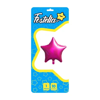 GLOBO ESTRELLA FUCSIA 10" (PQTX25)