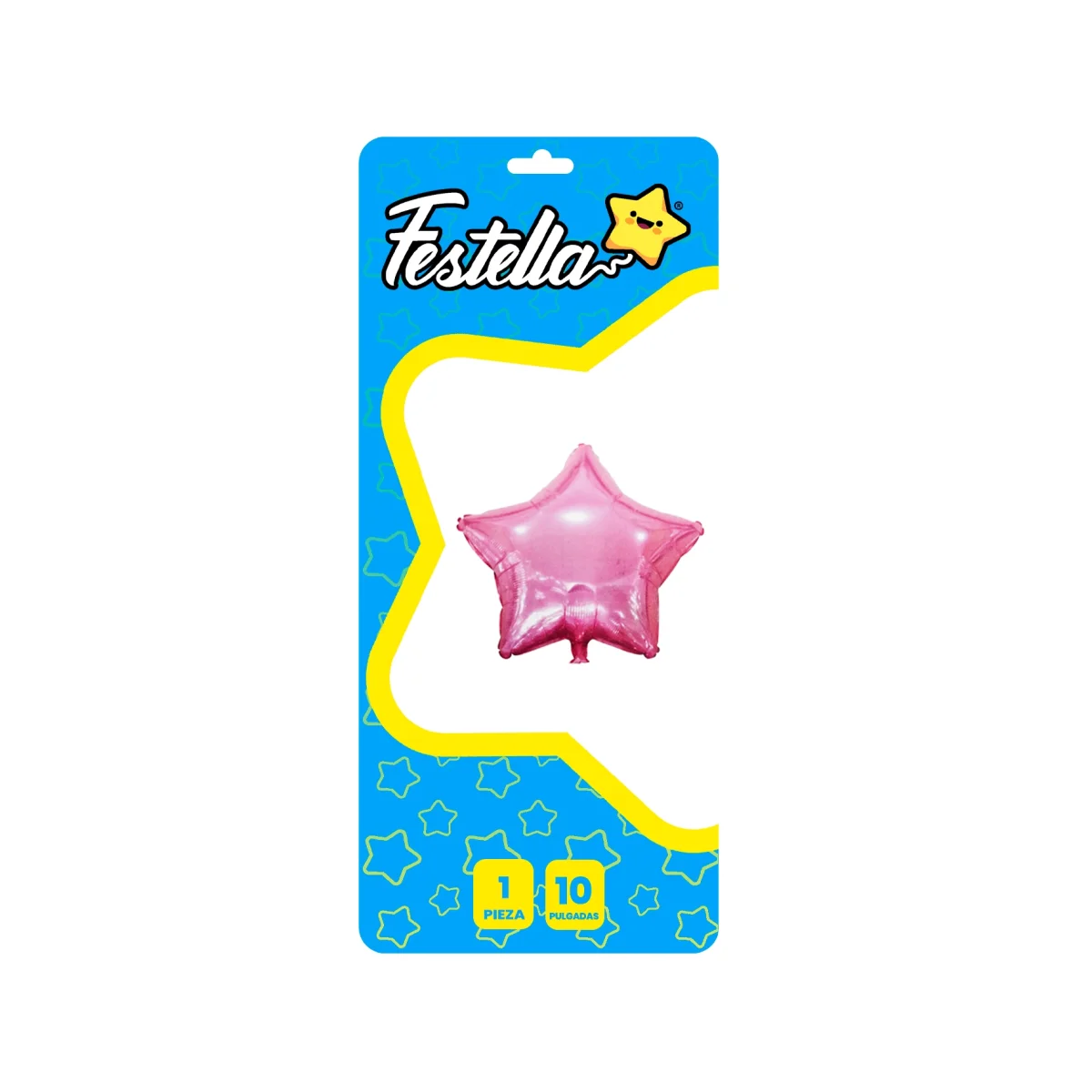 GLOBO ESTRELLA ROSADO 10" CARTON (PQTX25)