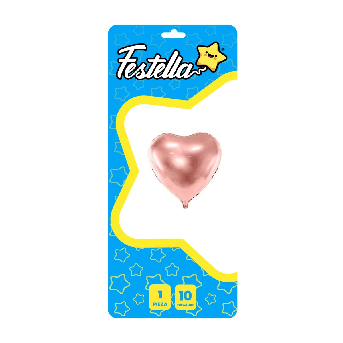 GLOBO CORAZON PALO ROSA 10" (PQTX25)