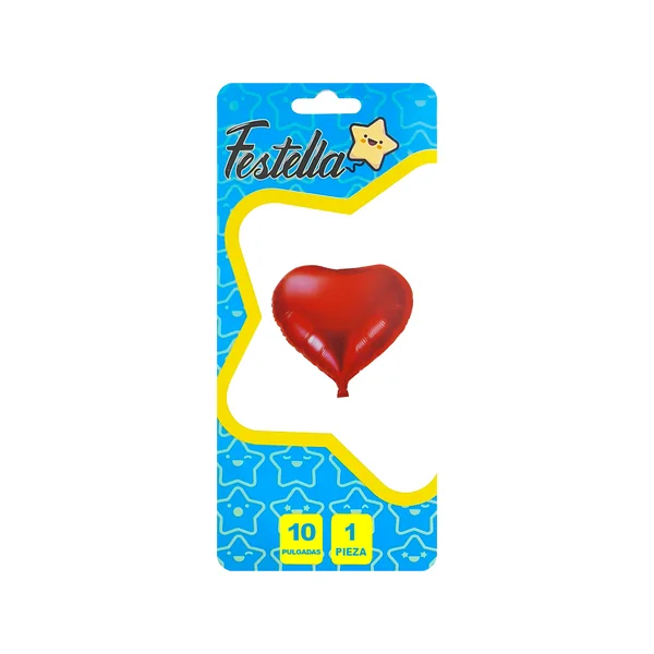GLOBO CORAZON ROJO 10" (PQTX25)