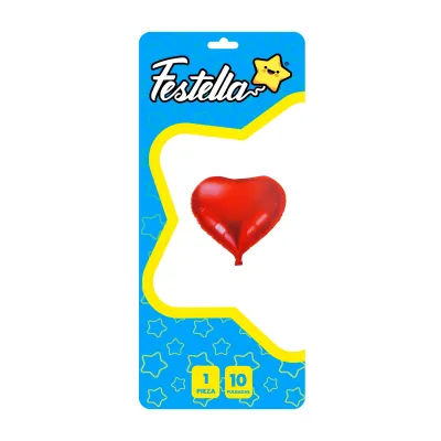 GLOBO CORAZON ROJO 10" (PQTX25)