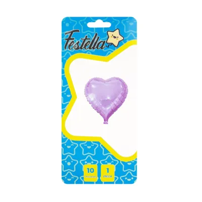 GLOBO CORAZON ROSADO 10" (PQTX25)