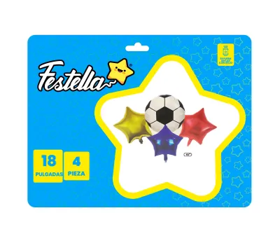 KIT GLOBO BALON COLOMBIA X4(PQTX12).