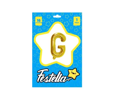 GLOBO LETRA G DORADO(PQTX25)