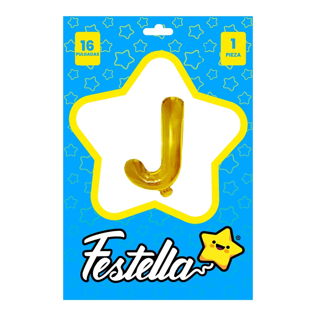 GLOBO LETRA J DORADO 16" (PQTX25)