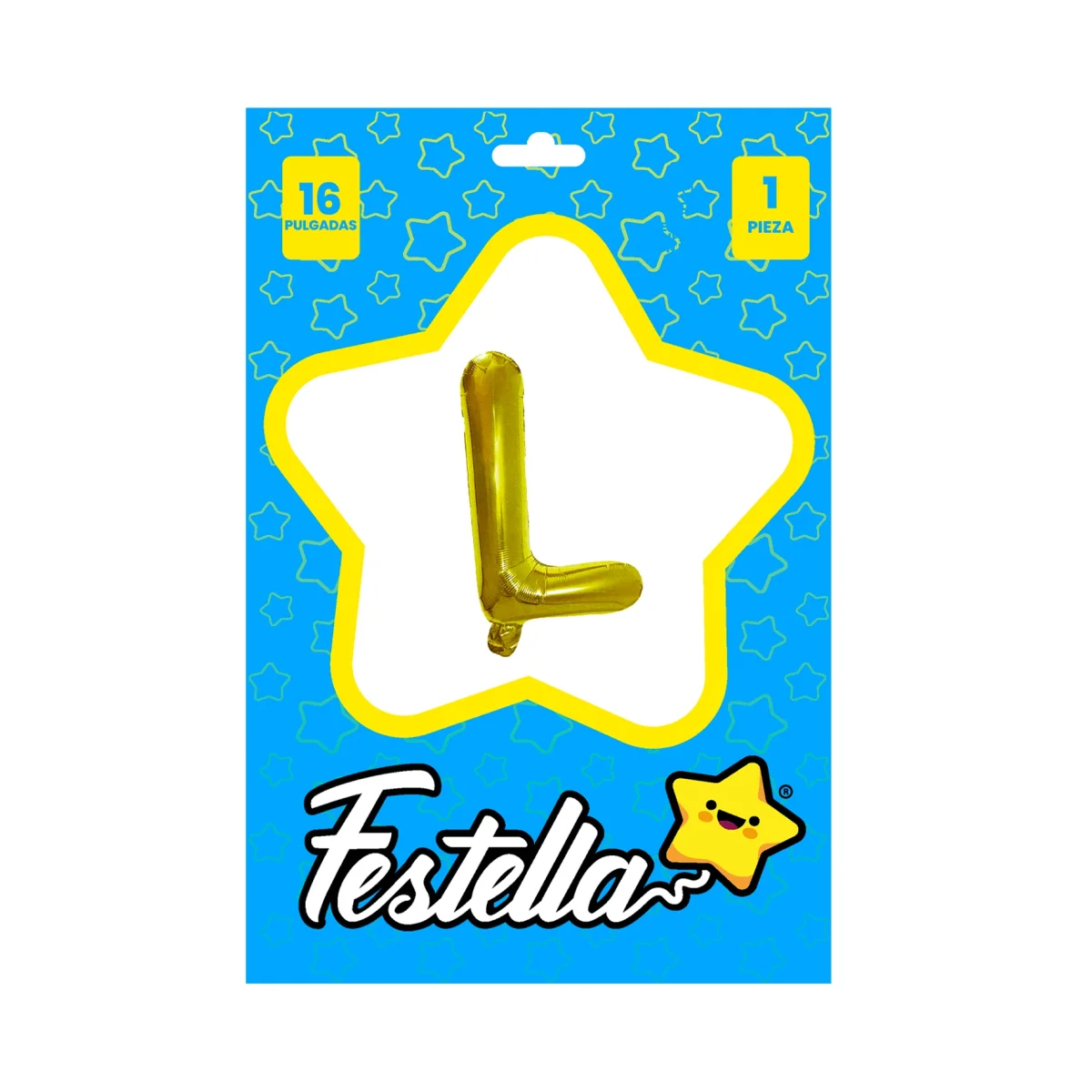 GLOBO LETRA L DORADO 16" (PQTX25)
