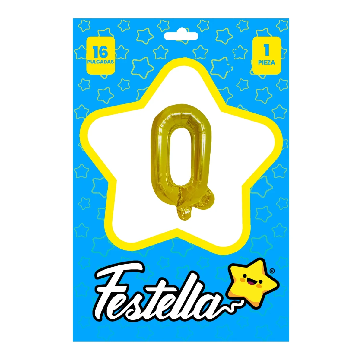 GLOBO LETRA Q DORADO 16" (PQTX25)