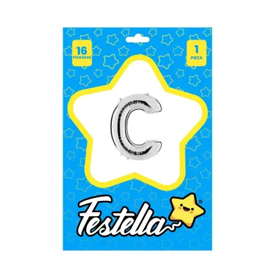 GLOBO LETRA C PLATEADO 16" (PQTX25)