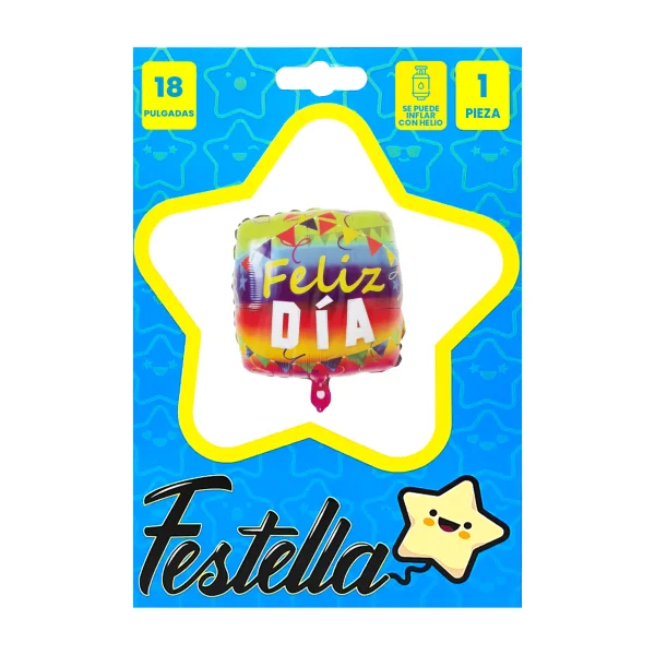 GLOBO FELIZ DIA CARTON 18" (PQTX24)