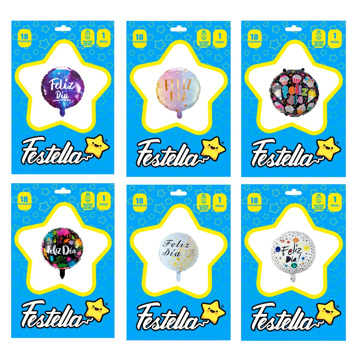 GLOBO FELIZ DIA CARTON 18" (PQTX24)