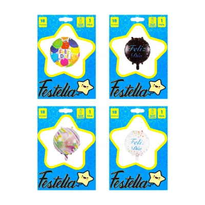 GLOBO FELIZ DIA CARTON 18" (PQTX24)