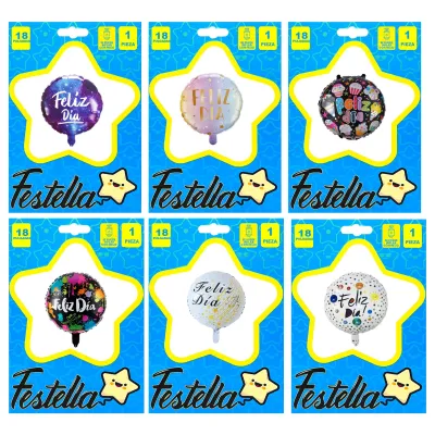 GLOBO FELIZ DIA CARTON 18" (PQTX24)
