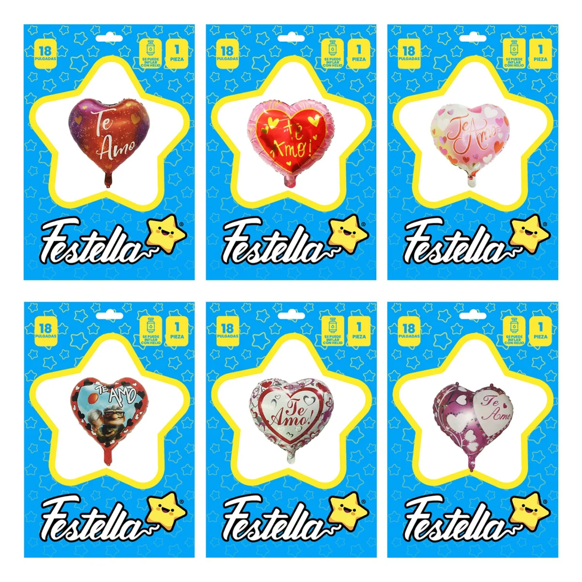 GLOBO CORAZON TE AMO CARTON 18" (PQTX25),