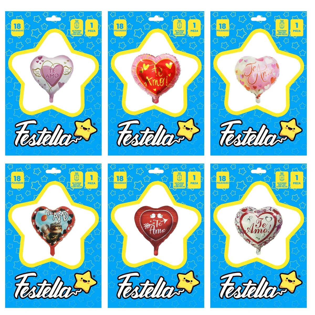 GLOBO CORAZON TE AMO CARTON 18" (PQTX25),