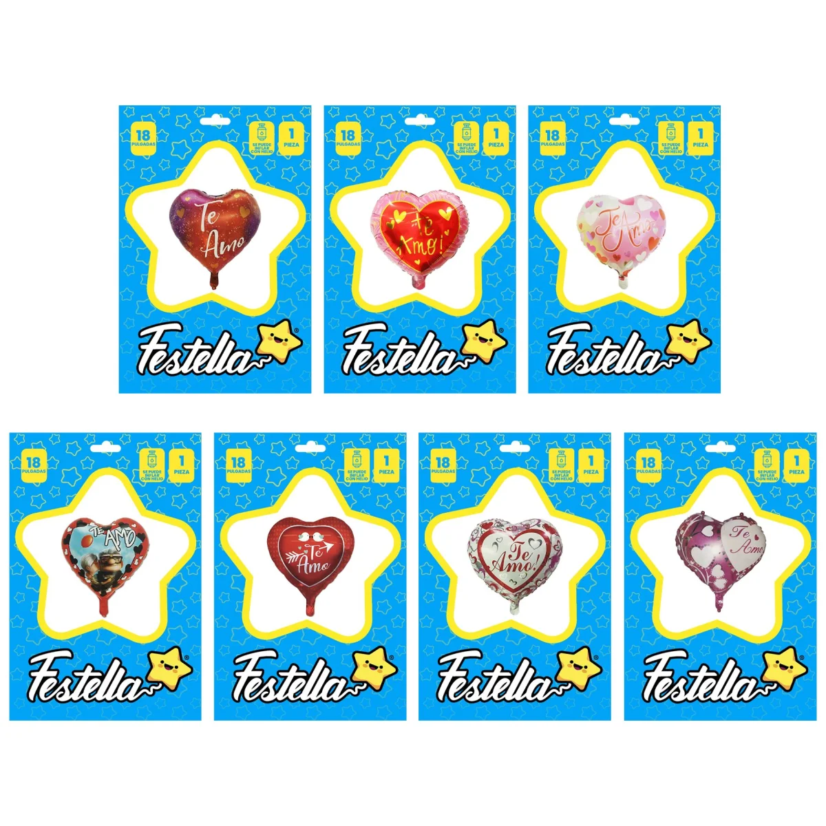 GLOBO CORAZON TE AMO CARTON 18" (PQTX25),