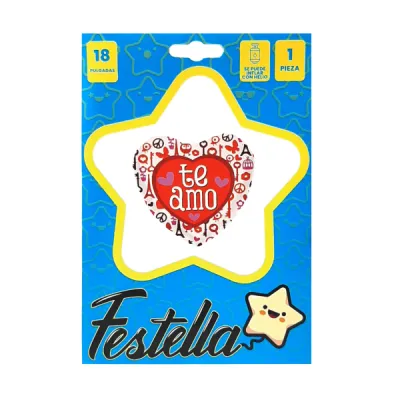 GLOBO CORAZON TE AMO CARTON 18" (PQTX25),