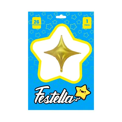 GLOBO ESTRELLA DORADO 26" (PQTX25)