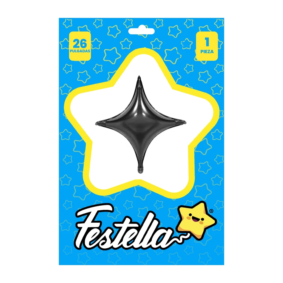 GLOBO ESTRELLA NEGRO 26"