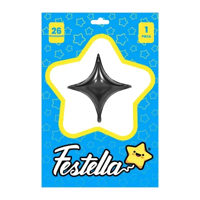 GLOBO ESTRELLA NEGRO 26"