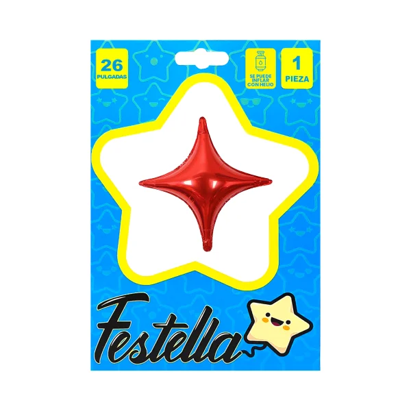 GLOBO ESTRELLA ROJO 26"(PQTX25)
